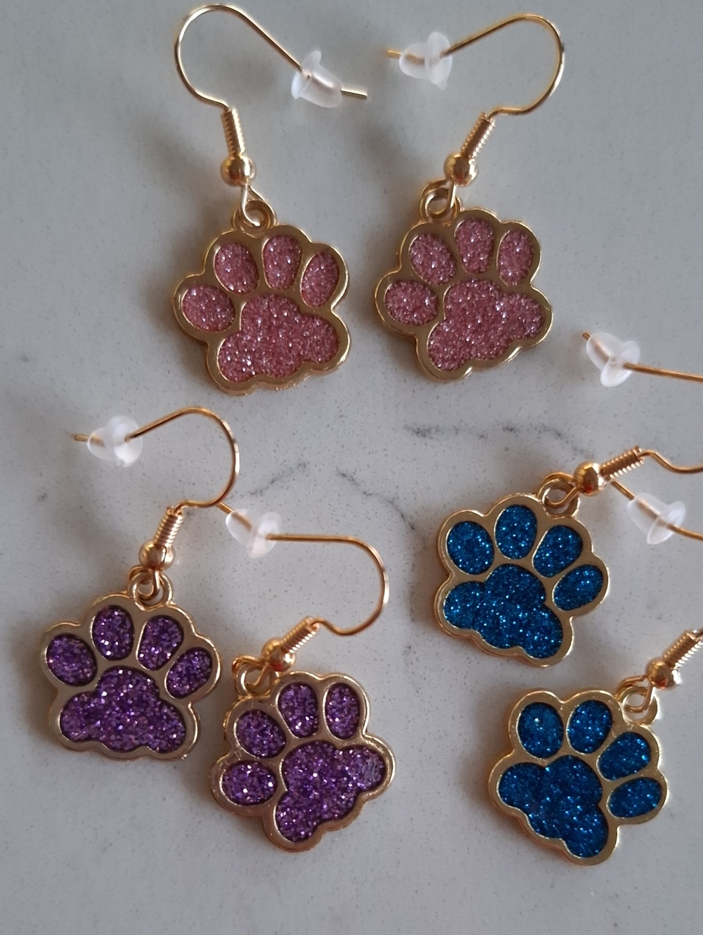 Paw Earr. 3 Pairs